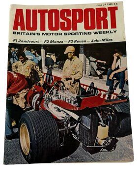1969 Autosport Magazine June 27 1969 F1 Zandvoort Dutch GP Racing Weekly